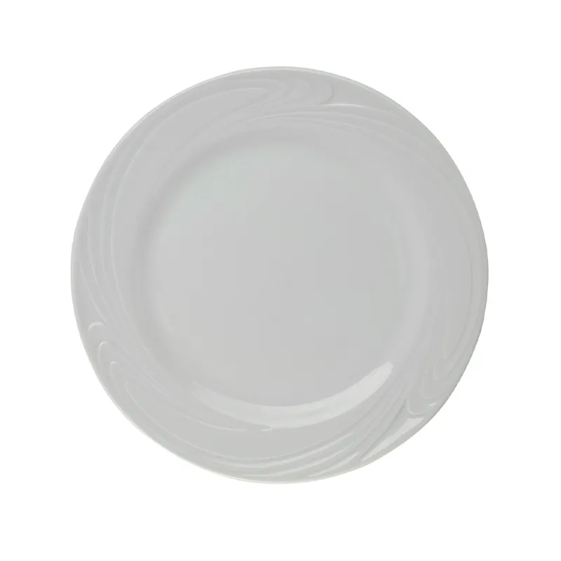 Plato de mesa Blanco con Relieve