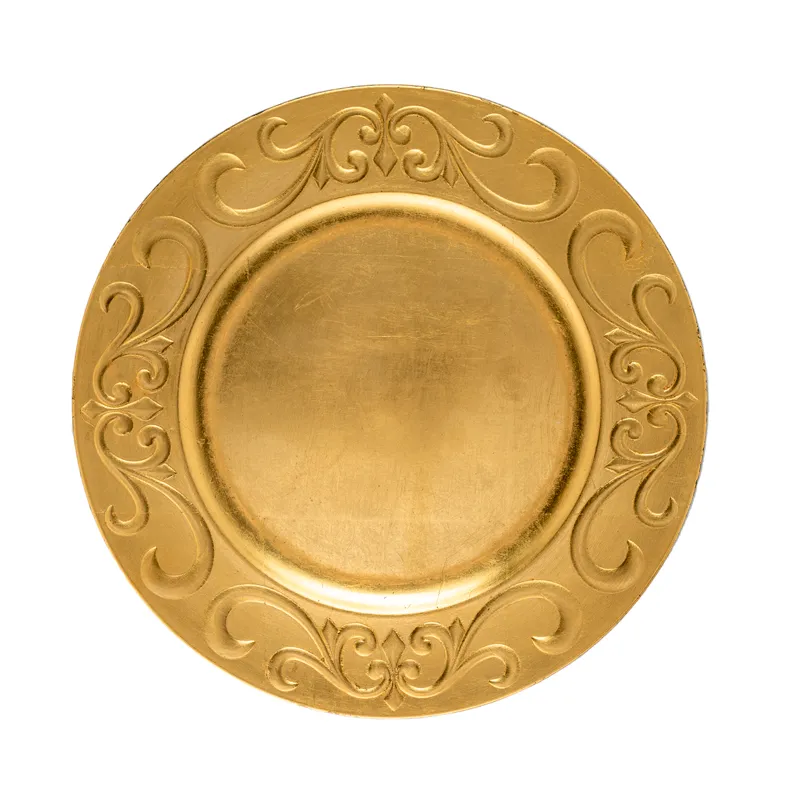 Posaplato Vidrio Dorado II
